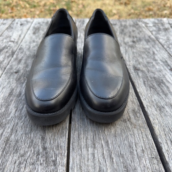 Vionic Kensley Black Leather Lug Sole Loafers Womens 6 Orthotic Comfort Shoes - Picture 5 of 7